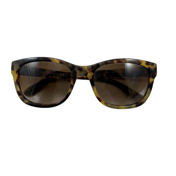 Tory Burch Sunglasses & Case Square Spotty Brown Tortoise Shell Frames TY7044 - Picture 4 of 9